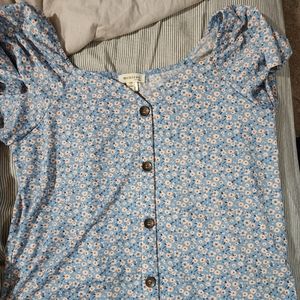 Womens off the shoulder floral top